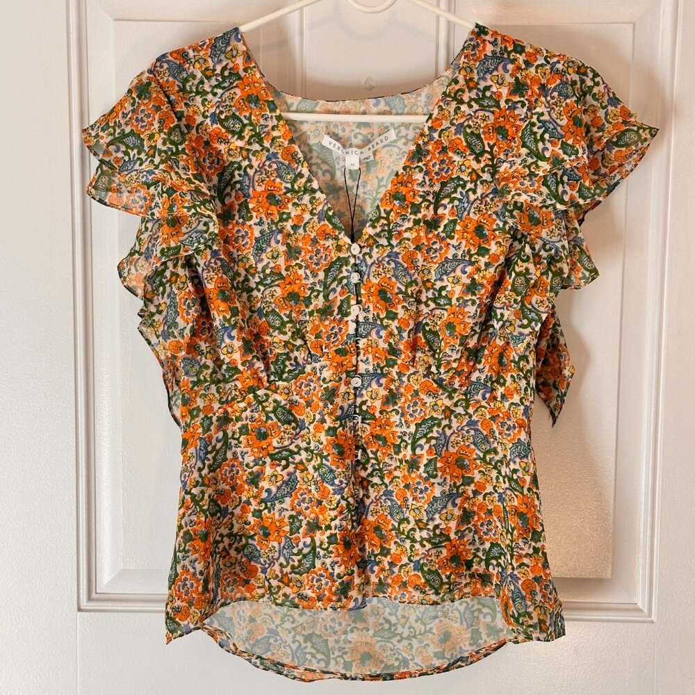 Veronica Beard Polly Floral Top